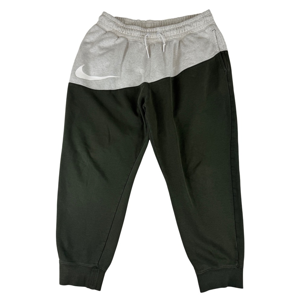 Nike Sweatpants Mens XXL Green Grey Colorblock Swoosh Joggers CZ4928-141